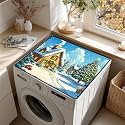 Washer Dryer Top Cover Mat, Non-Slip Dust-Proof Pad, 23.6"x19.7"