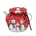 Christmas Penguins Tea Cozy Kitchen Teapot, Kitchen Kettle Dust Cover, Heat Resistant Breakfast Warmer Keep Warm Home Kitchen Xmas Decor
