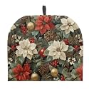 Christmas Poinsettia Ornament Tea Cozy for Teapot Tea Insulated Cosy