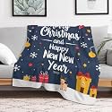 Christmas Printed Blanket Super Soft Flannel Fleece Cozy Blankets for Bed,Sofa,Couch,Gifts for Women Men,Camping and Travel Warm Fuzzy Blanket for All Season (Merry Christmas, 60"x80")