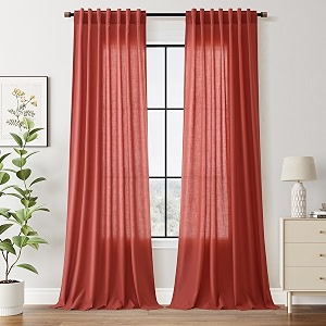 Nanspring Extra Long Linen Curtains 120 Inch