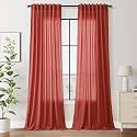 Nanspring Extra Long Linen Curtains 108 Inch