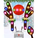 Christmas Reindeer Antlers Car Decoration Kit, LED Lights Nose Vehicle with Jingle Bells Rudolph, Auto Holiday Accessories for SUV Van Truck Decor Multicolor