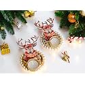 Christmas Reindeer Tealight Candle Holders,Metal, Candle Wax Shadow Tealight Candle Holder for Home Decor, Candle Diya, Christmas, Festival Decoration Time Deer Tree Santa Tealight (914)