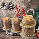 Tealight Candle Holder for Home Decor | Christmas Candle Holders | Reindeer Shadow Tea Light Decoration |Festival Decoration | Decorative Diya Tealight Candle (Porcelain)