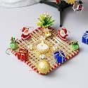 Christmas Reindeer Tealight Candle Holders,Metal, Candle Wax Shadow Tealight Candle Holder for Home Decor, Candle Diya, Christmas, Festival Decoration Time Deer Tree Santa Tealight (q)
