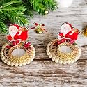 Christmas Reindeer Tealight Candle Holders,Metal, Candle Wax Shadow Tealight Candle Holder for Home Decor, Candle Diya, Christmas, Festival Decoration Time Deer Tree Santa Tealight (996)