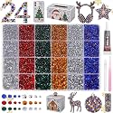 Christmas Rhinestones Kit for Bedazzling, Resin Flatback Gems for Crafts