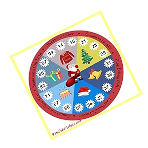 christmas round theme theme bingo housie tambola tickets printed on hard sheet big size tickets 30 cards