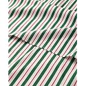Christmas Sheet Set, Cabana Stripe, Holiday Xmas Bedding Set - Twin XL Size