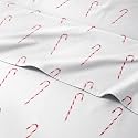 Christmas Sheet Set, Candy Canes, Holiday Xmas Bedding Set - Twin Size