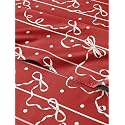 Christmas Sheet Set, Christmas Ribbon, Holiday Xmas Bedding Set - Full Size