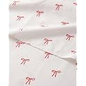 Christmas Sheet Set, Dainty Red Bows, Holiday Xmas Bedding Set - Twin XL