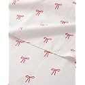 Christmas Sheet Set, Dainty Red Bows, Holiday Xmas Bedding Set - Split King