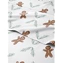 Christmas Sheet Set, Gingerbread Cookie, Holiday Xmas Bedding Set - Twin