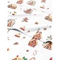 Christmas Sheet Set, Gingerbread House, Holiday Xmas Bedding Set - Queen