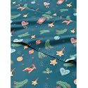 Christmas Sheet Set, Green Christmas, Holiday Xmas Bedding Set - Full Size
