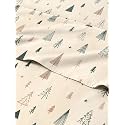 Christmas Sheet Set, Holiday Pine, Holiday Xmas Bedding Set - Twin Size