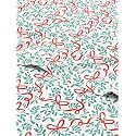 Christmas Sheet Set, Holiday Ribbon, Holiday Xmas Bedding Set - Twin Size
