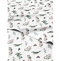 Christmas Sheet Set, Mistletoe, Holiday Xmas Bedding Set - Twin Size
