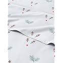 Christmas Sheet Set, Mistletoes, Holiday Xmas Bedding Set - Queen Size