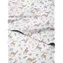 Christmas Sheet Set, Reindeer, Festive Holiday Xmas Bedding Set - Twin Size