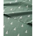Christmas Sheet Set, Sage Pine Trees, Holiday Xmas Bedding Set - Queen Size