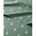 Christmas Sheet Set, Sage Pine Trees, Holiday Xmas Bedding Set - Twin XL