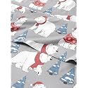 Christmas Sheet Set, Santa Bears, Holiday Xmas Bedding Set - Full Size