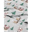 Christmas Sheet Set, Santa’s Sleigh, Holiday Xmas Bedding Set - Split King