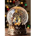 Christmas Snow Globe Lantern Water Glittering Nativity Crown with Music, USB Lined/Battery Operated Lighted Lantern for Christmas Festival Decoration Gifts