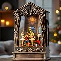 Christmas Snow Globe Lantern Water Glittering Nutcracker Ballet Theatre with Music &amp; Timer, USB Lined/Battery Operated Lighted Lantern for Christmas Festival Decoration Gifts