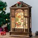 Christmas Snow Globe Swirling Glittering Snowman Choir Manger Scene, USB Lined/Battery Operated Lighted Water Lantern for Christmas Festival Decoration Gifts