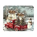 Christmas Snowman Mouse Pad 9.5x7.9 Inch with Anti-Slip Rubber Base
