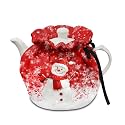 Christmas Snowman Snowflake Tea Cozy for Teapot Heat Resistant Kettle Cover, Portable Breakfast Warmer Keep Warm Christmas Decorative Accessories