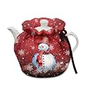 Christmas Snowmen Snowflake Tea Cosy Kitchen Home Decorative Insulated Tea Pot Cover Breakfast Warmer Teapot Cozies for Home Kitchen Table Decor