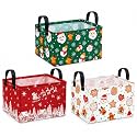 Christmas Storage Baskets 3 Pack with Handles