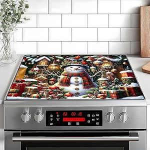 Christmas Stove Top Cover Snowman Stove Top