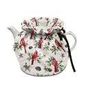 Christmas Thorn Bird Insulated Teapot Cover Insulation and Keep Warm Dustproof Teapot Cozies Kitchen Home Decorative Tea Pots Tea Party Restaurant Decor
