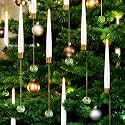 Christmas Tree Candles with Remote, 12 Pack Battery Operated Christmas Candles, LED Candlesticks for Xmas Tree Decoration, Flickering Flameless Candle for Home, Party Decor with Crystal Ball Hooks