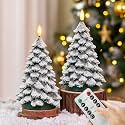 Christmas Tree Flameless Candles with Remote Green