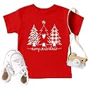 Christmas Tree Shirt for Toddler Boys Girls Merry Christmas T-Shirts Short Sleeve Holiday Tee Xmas Gift Tops