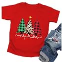 Christmas Tree Shirt for Toddler Boys Girls Merry Christmas T-Shirts Short Sleeve Holiday Tee Xmas Gift Tops