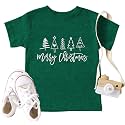 Christmas Tree Shirt for Toddler Boys Girls Merry Christmas T-Shirts Short Sleeve Holiday Tee Xmas Gift Tops