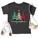 Christmas Tree Shirt for Toddler Boys Girls Merry Christmas T-Shirts Short Sleeve Holiday Tee Xmas Gift Tops