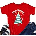 Christmas Tree Shirt for Toddler Boys Girls Merry Christmas T-Shirts Short Sleeve Holiday Tee Xmas Gift Tops