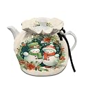 Christmas Tree Snowman Tea Cosy Kitchen Home Decorative Tea Pot Dust Cover Thermal Insulation &amp; Heat Preservation Tea Cozies for Home Kitchen Christmas Decor