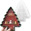 Christmas Tree Tray Resin Molds, Xmas Tray Silicone Molds for Epoxy Resin