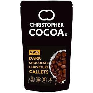 christopher cocoa 99 pure dark chocolate couverture callets 1kg chocolate chips buttons snack bake cake hot chocolate