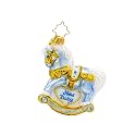 Christopher Radko Hand-Crafted European Glass Christmas Tree Decorative Ornament, Baby's First Christmas Foal Gem